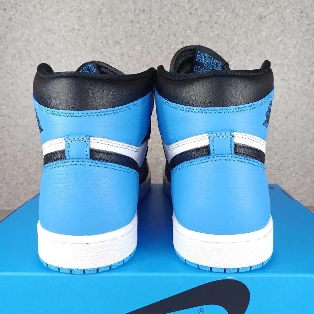 Nike Air Jordan 1 Retro High OG UNC Toe Sneakers - Men's Size 10.5 Shoes